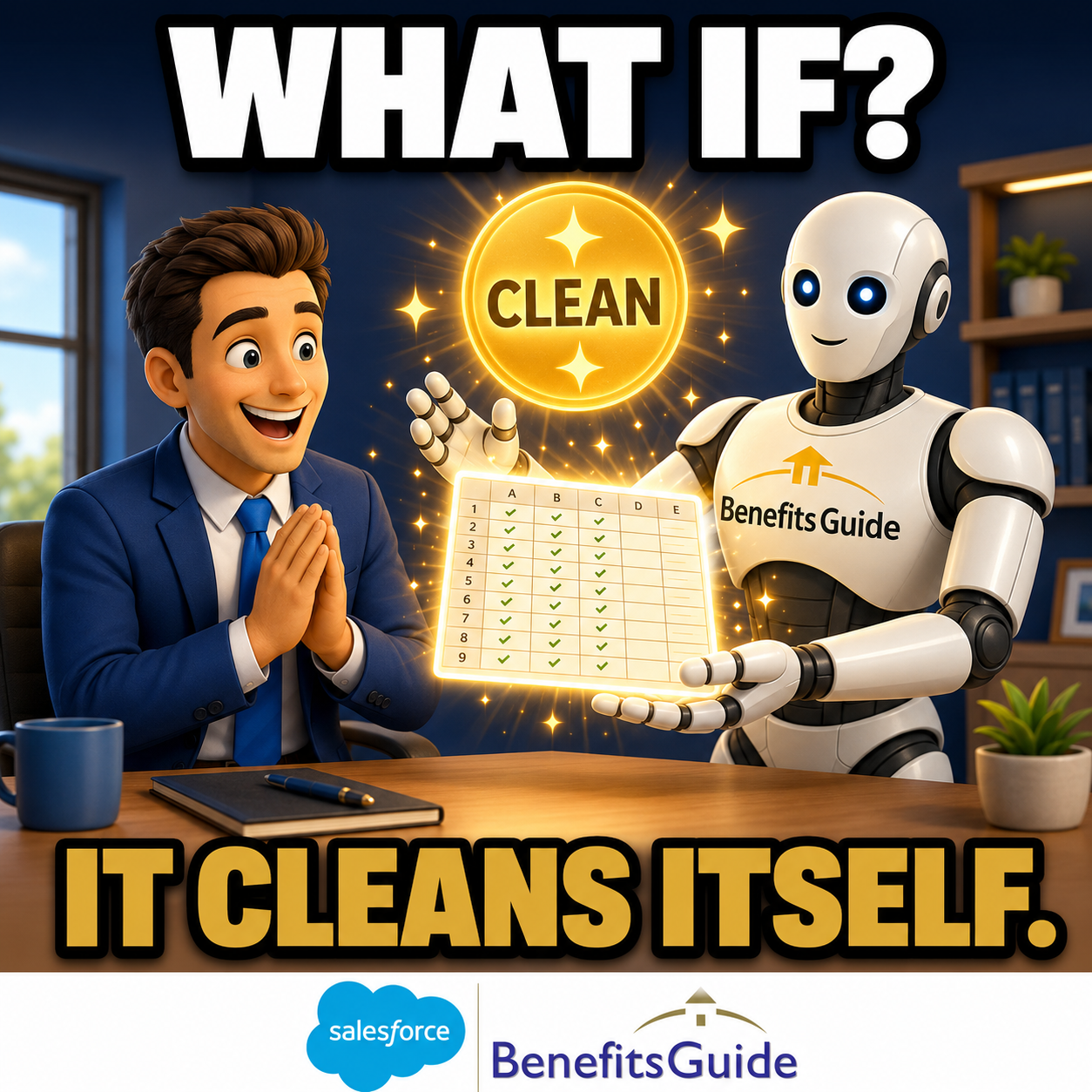 BenefitsGuide census agent transforming a messy multi-sheet census file into a clean import-ready file